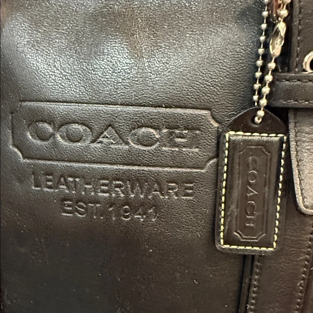 Vintage Small Black Hamptons Leatherware Tote